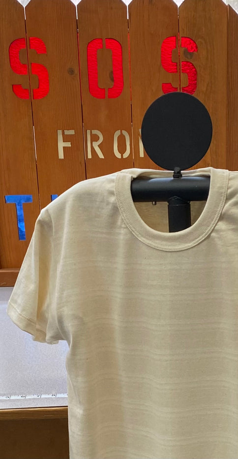 Organic Cotton Short Sleeve Crew With Natural Stripe (wholesale)