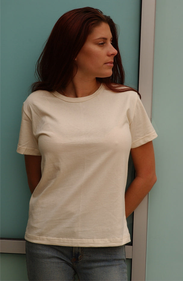 130  Ladies' Scoop Neck Organic Cotton Tee (wholesale)
