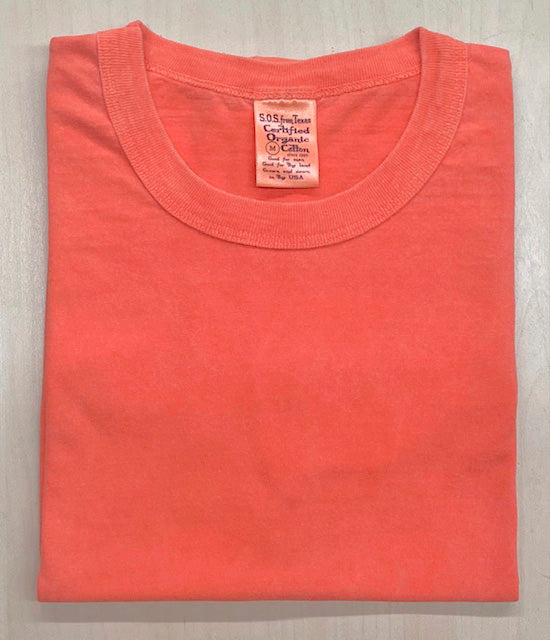 NEW Summer Color Tangerine  Sunwashed Organic Cotton Crew